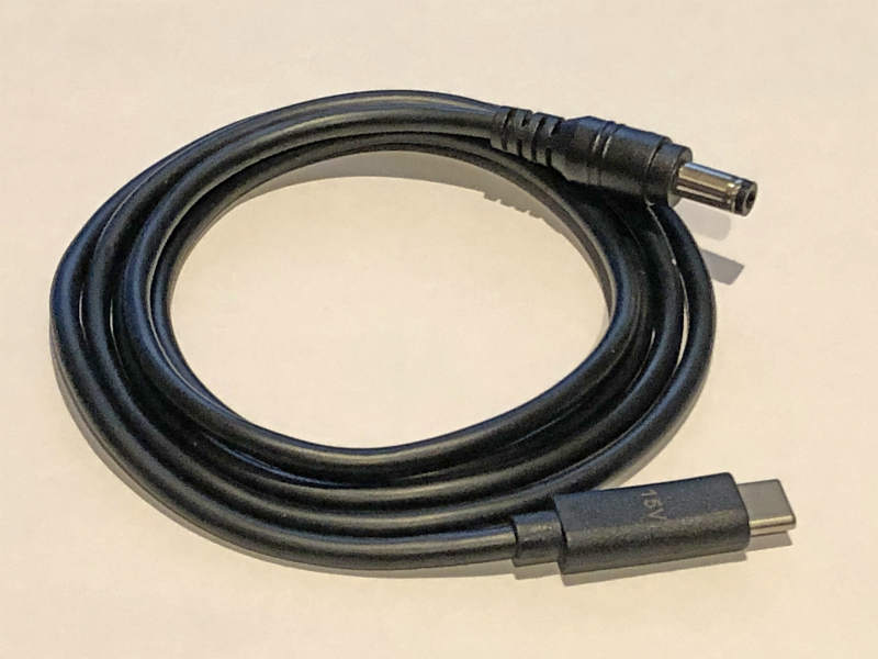 USB type-C PD 15V ケーブル